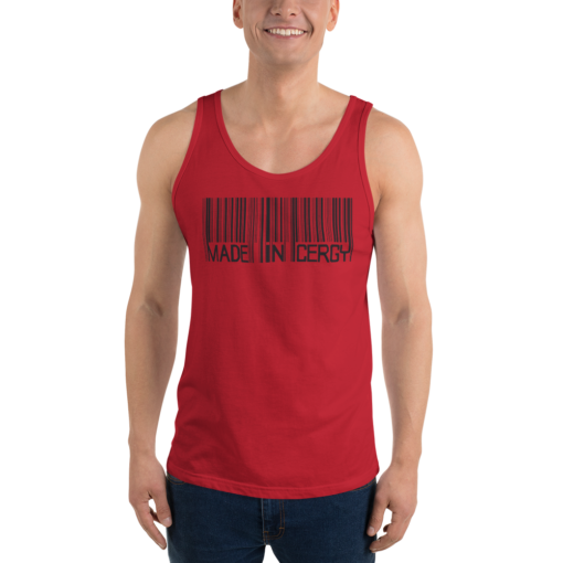 CODEBARRE DEFFINAL 2 1 mockup Front Mens Red